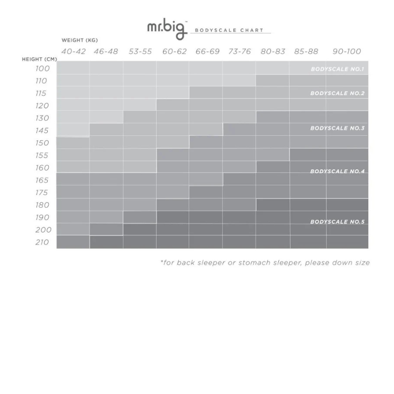 BodyScale Pillow Mr Big – Personalized Support for Better Sleep