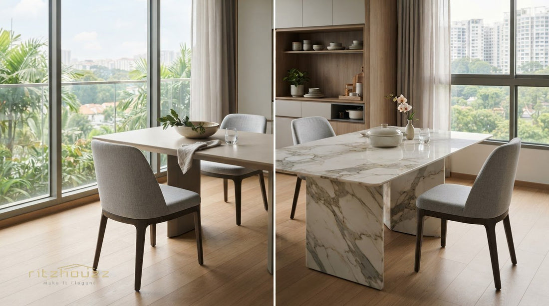 Marble vs Quartz Dining Table Comparison: Which Surface Suits Your Home?