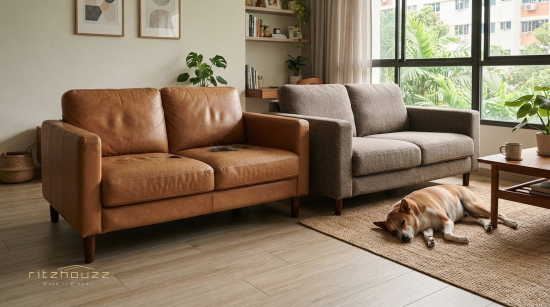 Pet-friendly sofa materials: choosing between leather and fabric