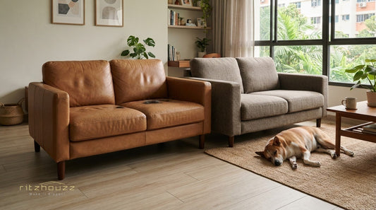 Pet-friendly sofa materials: choosing between leather and fabric