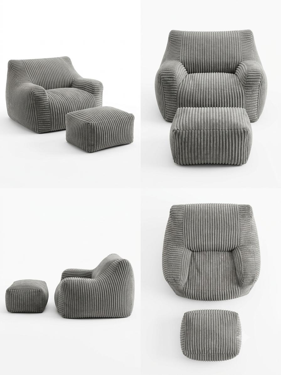 WOWS Cloud Lounge Chair with Ottoman